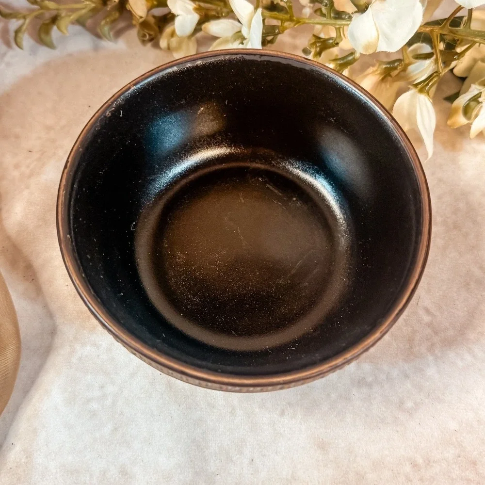 Brown‎ Stoneware Tender Heart Dish